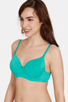Zivame Beautiful Basics Padded Wired 3/4Th Coverage T-Shirt Bra - Spectra Green — thumbnail 3